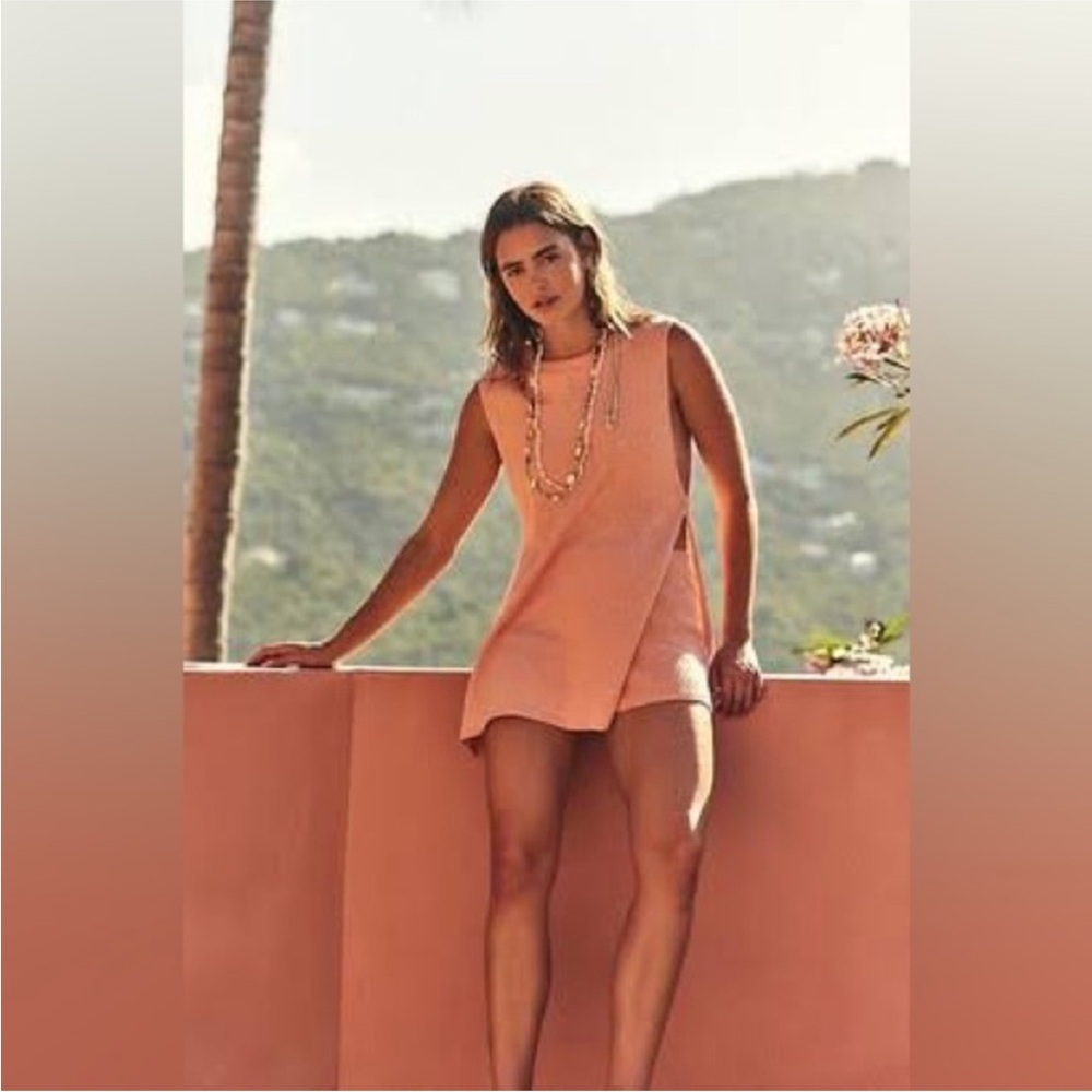 Free People Miranda Sweater Set Coral Pink MEDIUM